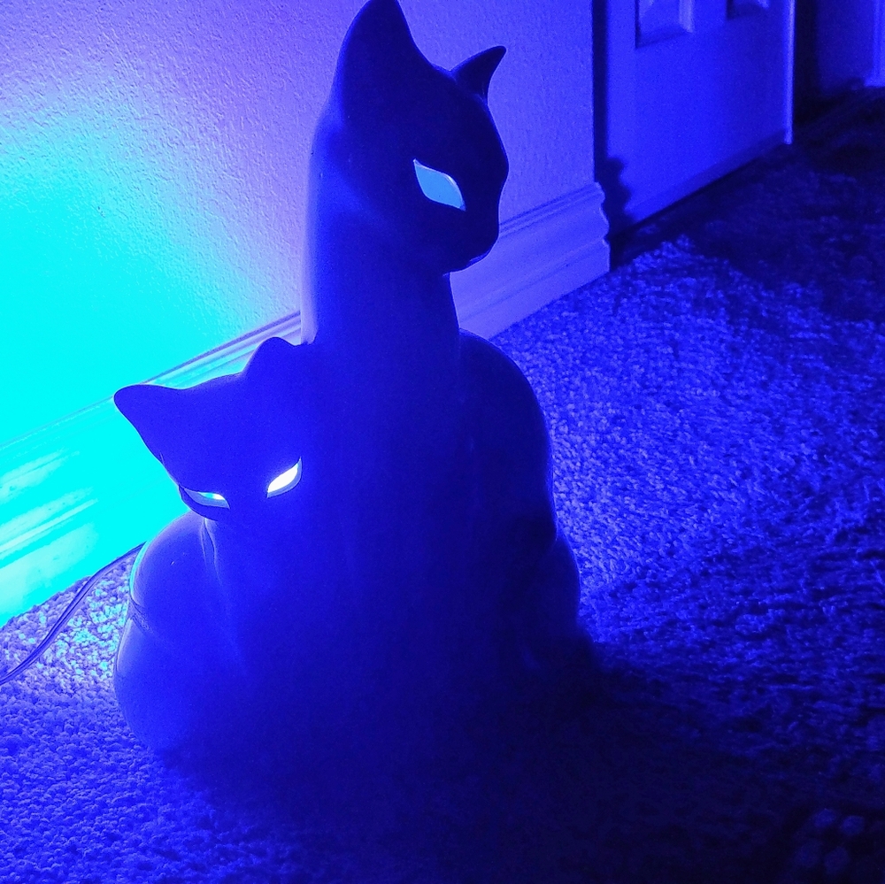 Vintage Siamese Cat TV Lamp